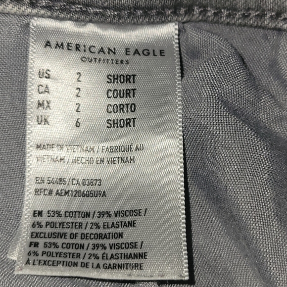 A. Eagle High Rise Crop Flare Jeans in Smoked Gray Size 2 Short (Petite) - Picture 15 of 15